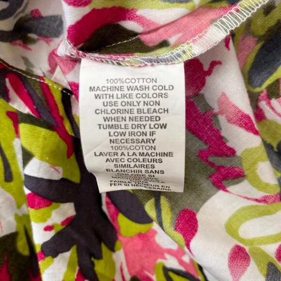 NWT Trina Turk Womens 100% Cotton Pajama PJ Top Floral Button Up Collared Comfy - Picture 6 of 10